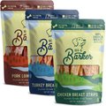 Beg & Barker Variety Chicken, Pork & Turkey Dog Jerky Treats, 10-oz bag, case of 3