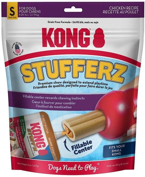KONG Stufferz Chicken Dog Treats, 8-oz bag, Small slide 1 of 3
