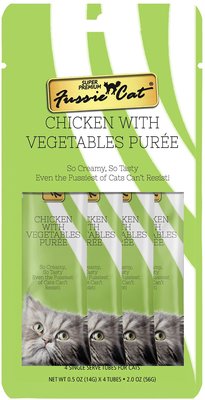 X - Fussie Cat Chicken with Vegtables Puree Wet Cat Food, 0.5-oz tube, 72 count, slide 1 of 1
