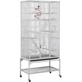 Yaheetech 69-in Parrot Cage with Detachable Stand, White