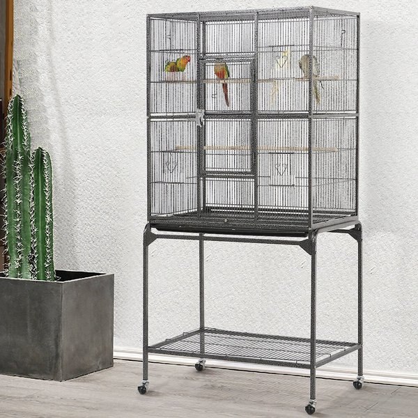 Yaheetech 63-in Open Top Metal Parrot Cage with Detachable Rolling Stand slide 1 of 9