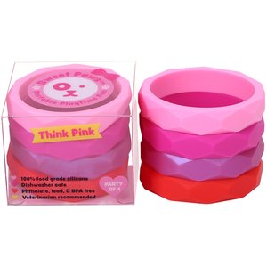 Sweet Paws Wearable Puppy Teether Dog Toy, Think Pink