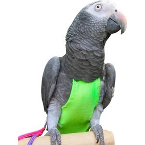 Avian Fashions FeatherWear FlightSuit Bird Diaper, Green, Wide Plus(8)