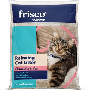 Frisco Relaxing Chamomile & Rose Scented Clumping Clay Cat Litter, 40-lb bag