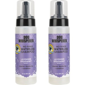 Dog Whisperer No Rinse Waterless Lavender Spearmint Dog Shampoo, 7.1-oz bottle, case of 2