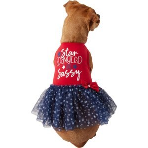 Wagatude Star Spangled & Sassy Dog Dress, XX-Small