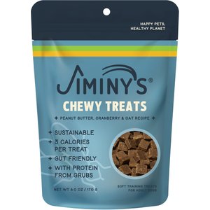 Jiminy's Good Grub Peanut Butter & Cranberry Flavor Soft Training Dog Treats, 6-oz bag