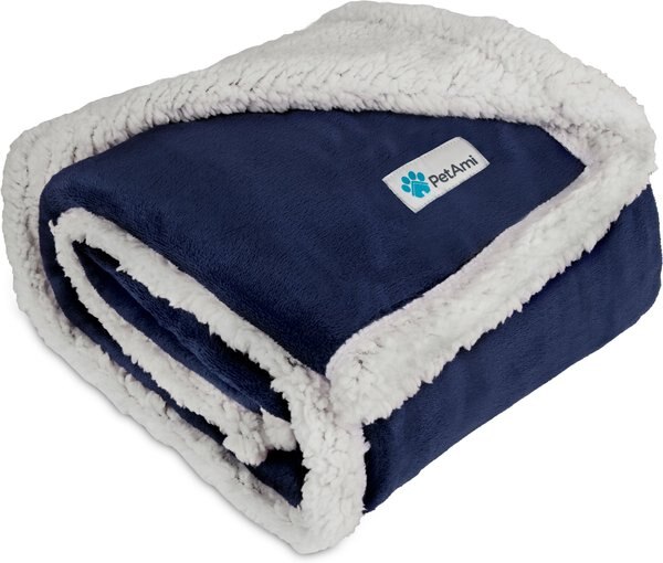 PetAmi Sherpa Cat & Dog Blanket, Blue, 50 x 40-in slide 1 of 8