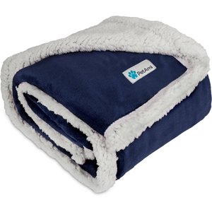 PetAmi Sherpa Cat & Dog Blanket, Blue, 50 x 40-in