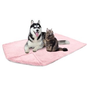 PetAmi Fluffy Waterproof Cat & Dog Blanket, Pink, Large