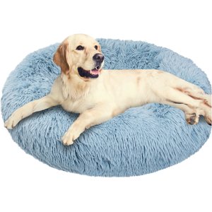 PetAmi Donut Cat & Dog Bed, Dusty Blue, Medium