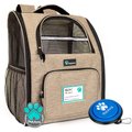 PetAmi Deluxe Backpack Dog & Cat Carrier, Heather Taupe