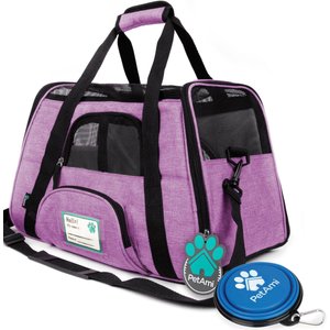 PetAmi Premium Airline Approved Soft-Sided Dog & Cat Travel Carrier, Heather Purple, Large