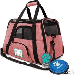 PetAmi Premium Airline Approved Soft-Sided Dog & Cat Travel Carrier, Light Red, Small