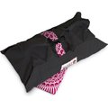 Sweet Goodbye COCOON Eco-Friendly Pet Casket - Burial & Cremation Ceremony Kit (Classic Cotton) for All Pets, Black/Pink, X-Small