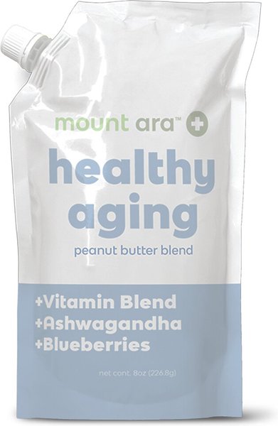 Mount Ara Healthy Aging Peanut Butter with Ashwaghanda Dog Treats, 8-oz slide 1 of 3