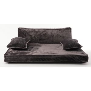 Precious Tails Precious Tails Modern Sofa Cat & Dog Bed w/ Removable Cover, Charcoal, Medium
