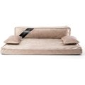 Precious Tails Precious Tails Modern Sofa Cat & Dog Bed w/ Removable Cover, Taupe, Large