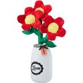 Frisco Mason Jar Flower Blooms Plush Squeaky Dog Toy