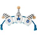 Frisco Father's Day Gnomes Plush with Rope Squeaky Dog Toy