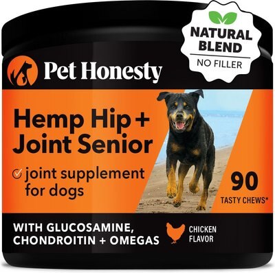 PetHonesty Hemp Mobility Chicken Flavored Soft Chew Joint Supplement for Senior Dogs, 90 count, slide 1 of 1