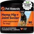 PetHonesty Hemp Mobility Chicken Flavored Soft Chew Joint Supplement for Senior Dogs, 90 count