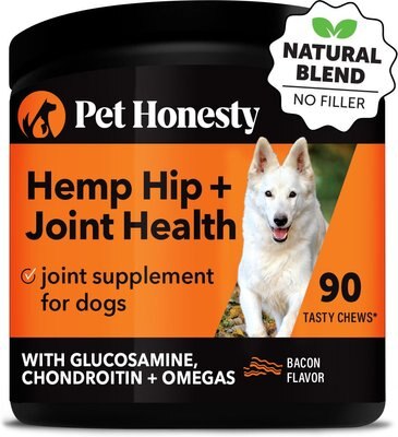 PetHonesty Hemp Mobility Bacon Flavored Soft Chew Joint Supplement for Dogs, 90 count, slide 1 of 1