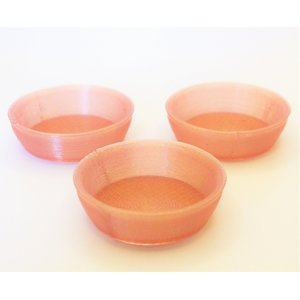 Stroodies Crested Gecko Bowl, 3 count, Rose Gold, 0.5-oz
