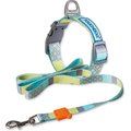 Touchdog Trendzy 2-in-1 Matching Fashion Designer Printed Dog Leash & Collar, Blue, Small