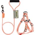 Touchdog Macaron 2-in-1 Durable Nylon Dog Harness & Leash, Pink, Large