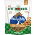 Nylabone Healthy Edibles Chewy Bites Peanut Butter Dog Treats, 12-oz bag