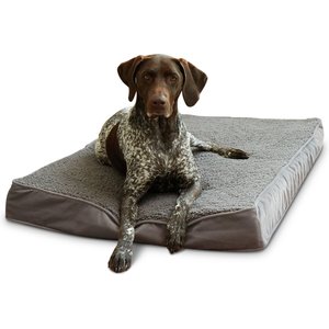 Happy Hounds Otis Orthopedic Pillow Dog Bed w/Removable Cover, Gray, Medium