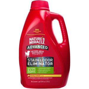 Nature's Miracle Advanced Sunny Lemon Dog Stain & Odor Remover, 128-oz bottle