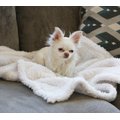 Alpha Paw Cozy Calming Dog Blanket, White, Small