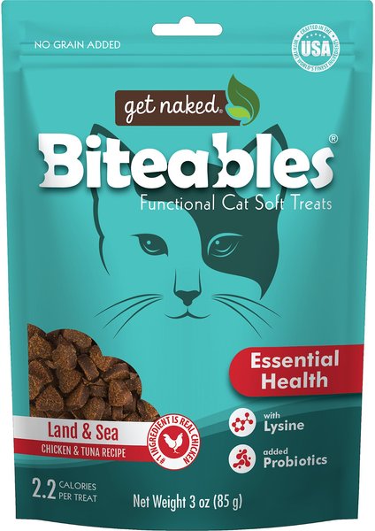 Get Naked Biteables Essential Health Soft Cat Treats, 3-oz bag slide 1 of 6