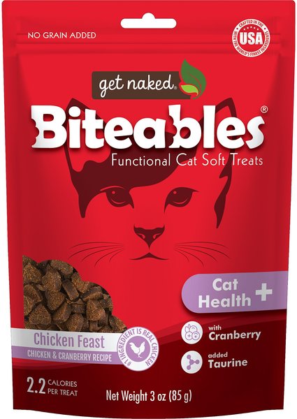 Get Naked Biteables Cat Health Plus Soft Cat Treats, 3-oz bag slide 1 of 6