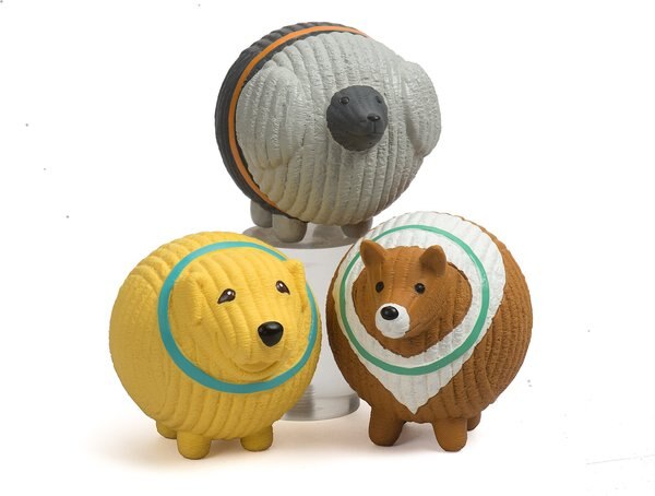 HuggleHounds Ruff-Tex Assorted Mutt Balls (Bridget, Fancy & Lassie) Dog Toys, Medium/Large, 3 count slide 1 of 7