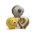 HuggleHounds Ruff-Tex Assorted Mutt Balls (Bridget, Fancy & Lassie) Dog Toys, Medium/Large, 3 count