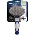 Four Paws Magic Coal Professional Series Self Cleaning Slicker Dog Brush, Blue, Large