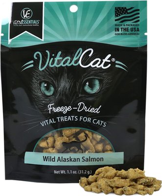 Vital Essentials Wild Alaskan Salmon Freeze-Dried Cat Treats, slide 1 of 1