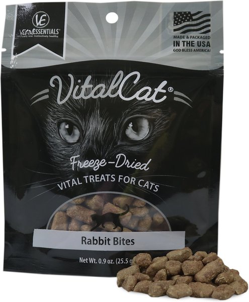 Vital Essentials Rabbit Bites Freeze-Dried Cat Treats, 0.9-oz bag slide 1 of 5