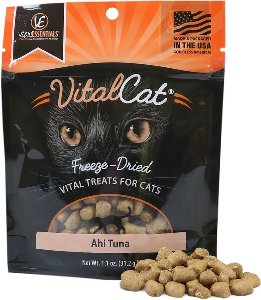 Vital Essentials Ahi Tuna Freeze-Dried Cat Treats, 1.1-oz bag slide 1 of 5