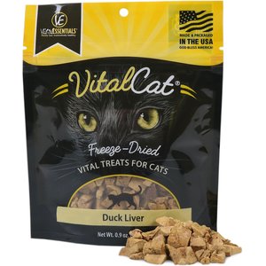 Vital Essentials Duck Liver Freeze-Dried Cat Treats, 0.9-oz bag