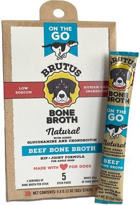 Brutus Broth Instant Bone Broth Beef Flavor Dry Dog Food Topper, 5 count, slide 1 of 1