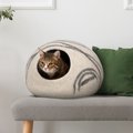 Meowfia Premium Felt Cat Cave Bed, Medium, Light Gray