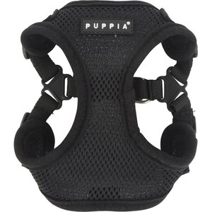 Puppia Soft C Dog Harness, Black, Small: 12.2 to 13.8-in chest
