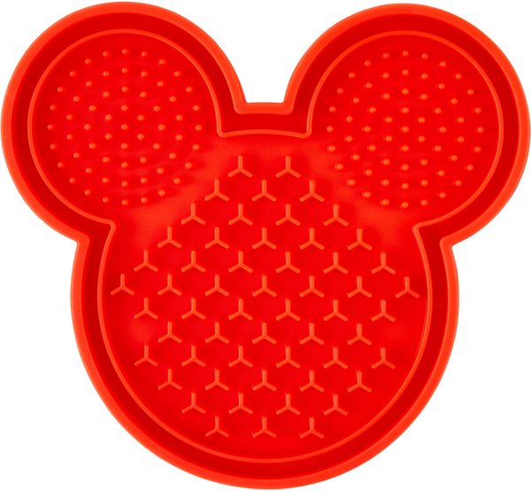 Disney Mickey Mouse Silicone Dog & Cat Treat Yummy Mat, Red slide 1 of 6