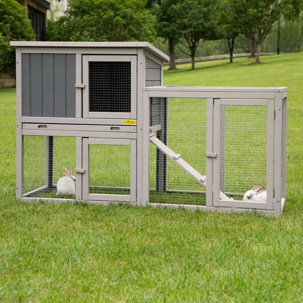 Coziwow by Jaxpety Wooden Rabbit Hutch Bunny Cage Two Story Habitats slide 1 of 10