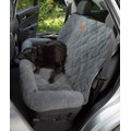 3 Dog Pet Supply Shearling Car Seat Protector with Bolster, Large, Gray