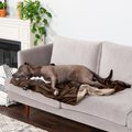 FurHaven Waterproof Velvet Dog & Cat Throw Blanket, Brownstone, Large